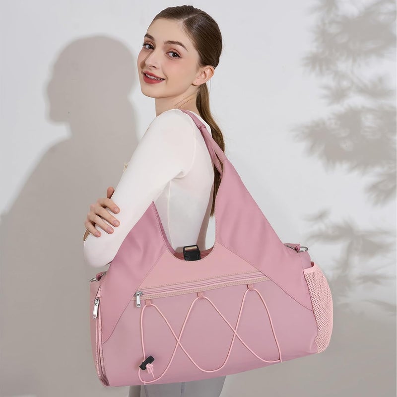 forestfish Gym Bag For Women With Yoga Mat Holder & Shoe Compartment & Wet Dry Storage Pocket & Adjustable Strap - Image 3